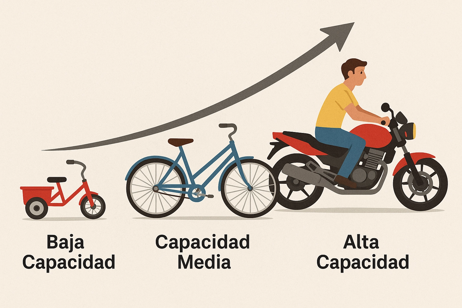 Analogía de capacidades: del triciclo a la motocicleta