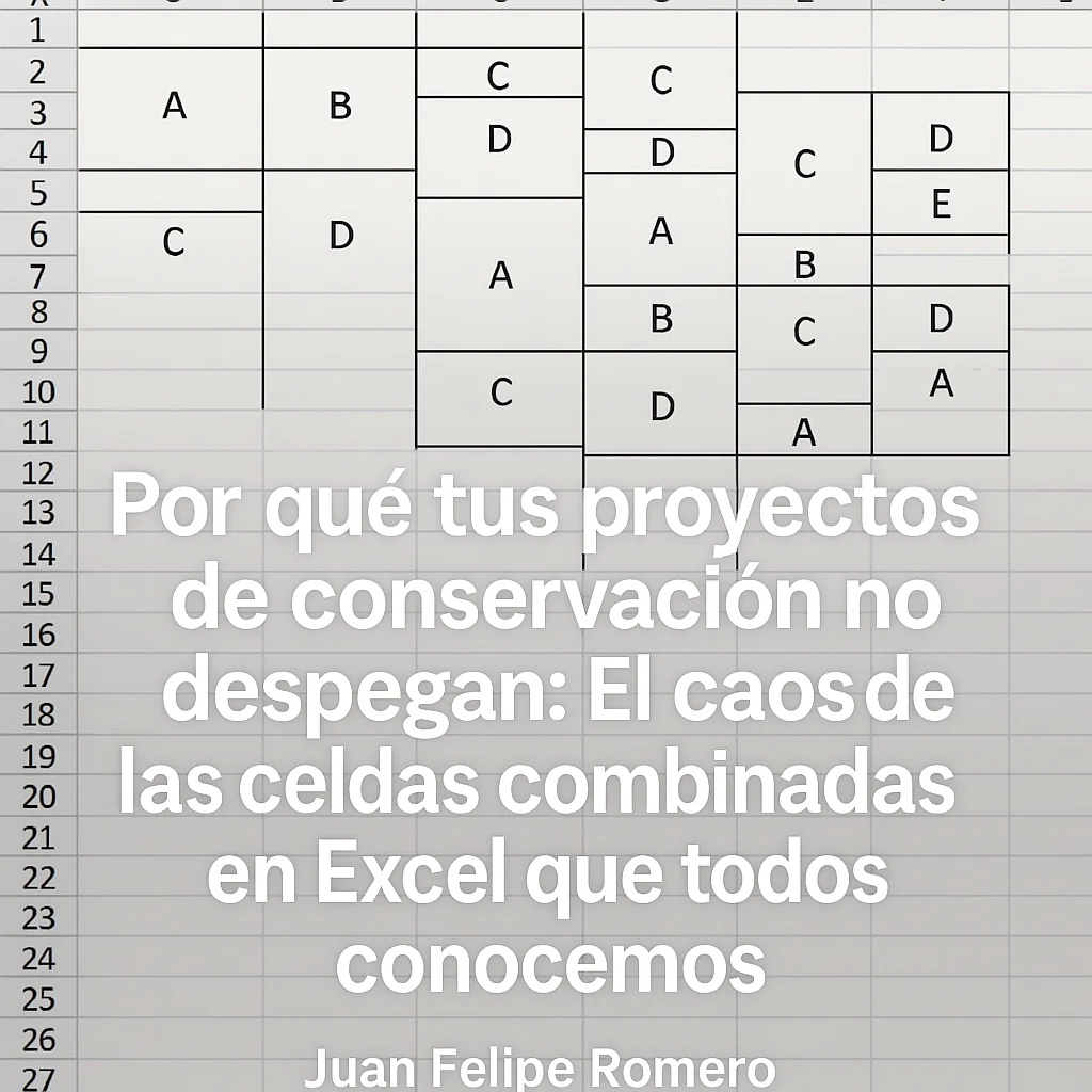 Por qué tus proyectos de conservación no despegan: El caos de las celdas combinadas en Excel que todos conocemos